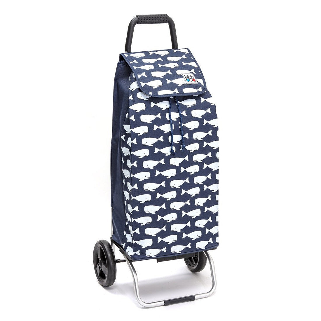 Chariot de courses pliable Carlux - Sac 55L imperméable - 2 roues - Design Baleine