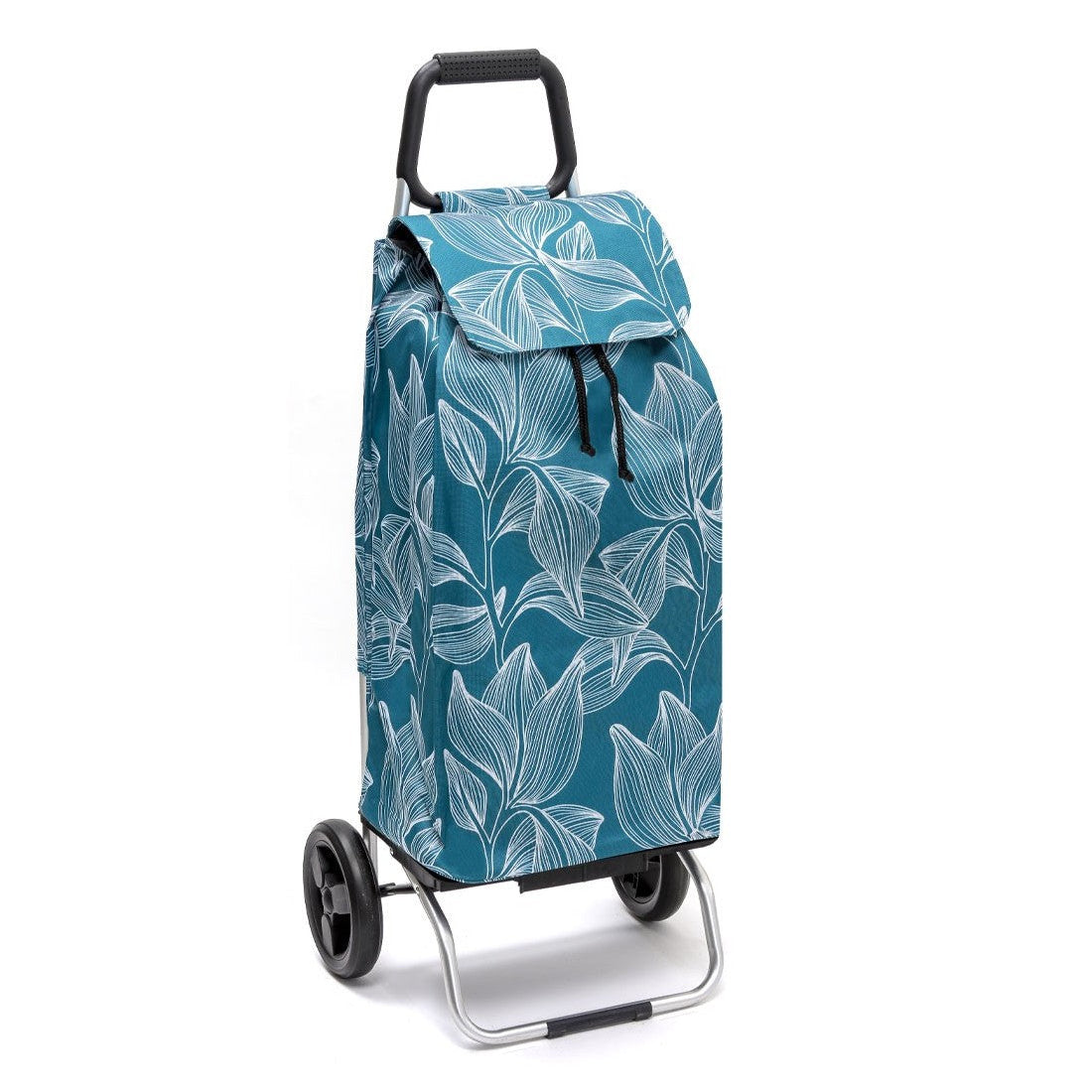 Chariot de courses pliable Carlux - Sac 55L imperméable - 2 roues - Design Greenleaves