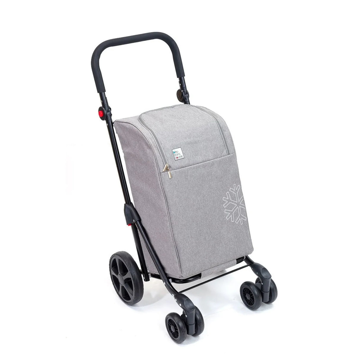 Chariot de courses SIDEBAG 4 roues à pousser, tissu déperlant imperméable