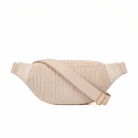 Bauchtasche Capri in Vanilla von hinten, verstellbarer Gurtband-Riemen