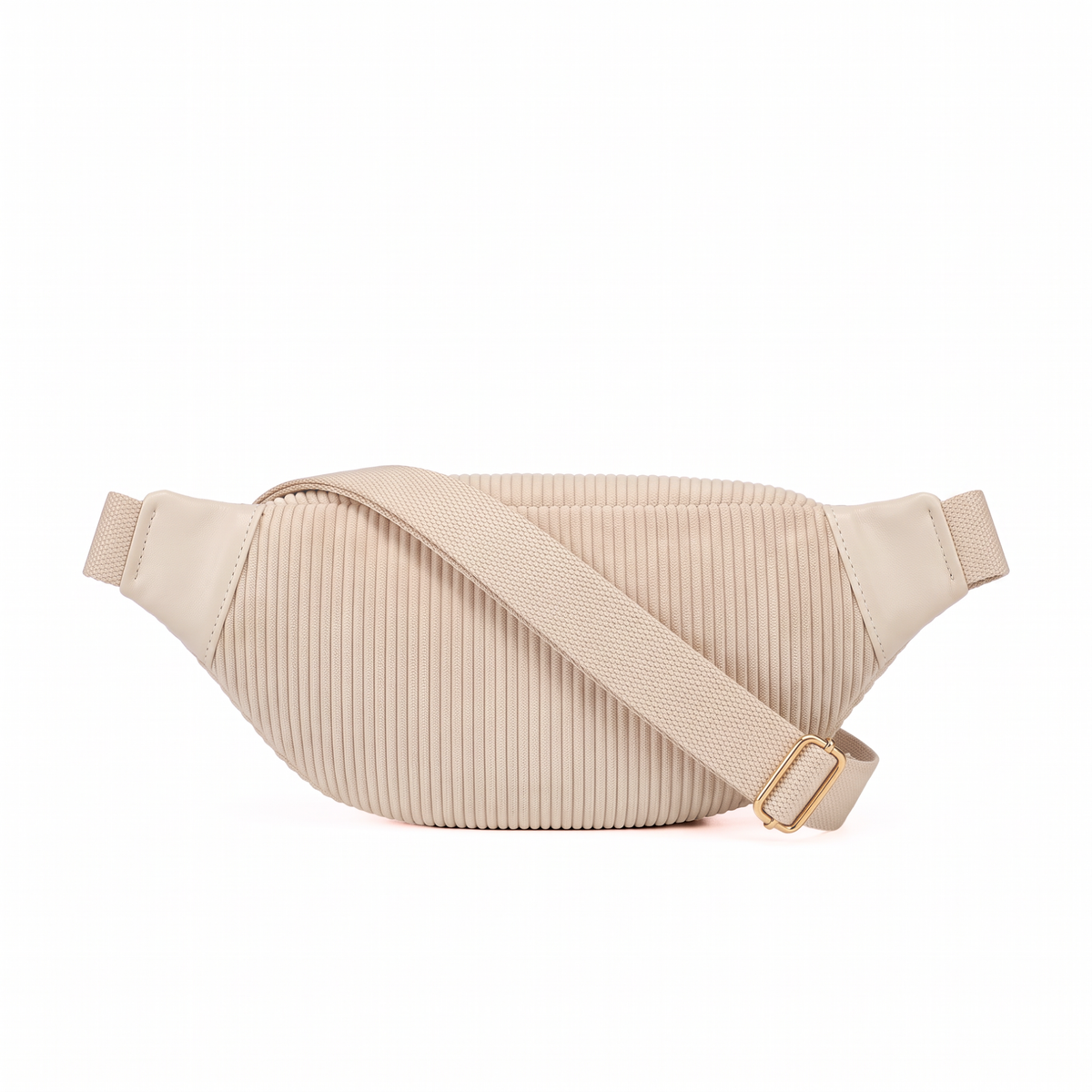 Bauchtasche Capri in Vanilla von hinten, verstellbarer Gurtband-Riemen