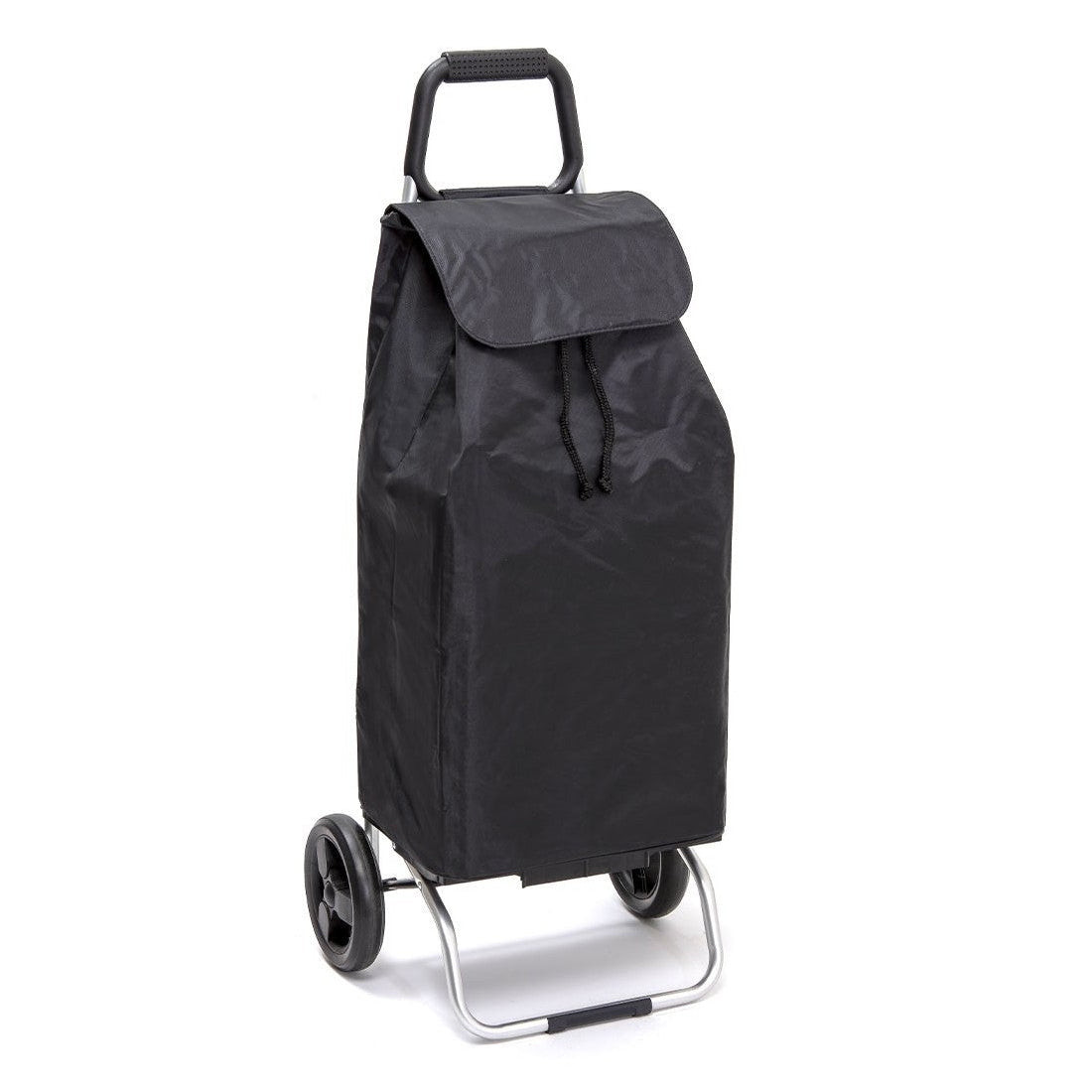  Chariot de courses pliable Buggy - Sac 55L imperméable - 2 roues - Design Noir
