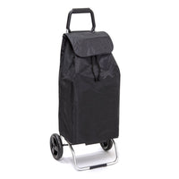  Chariot de courses pliable Buggy - Sac 55L imperméable - 2 roues - Design Noir