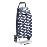 Chariot de courses pliable Carlux - Sac 55L imperméable - 2 roues - Design Baleine