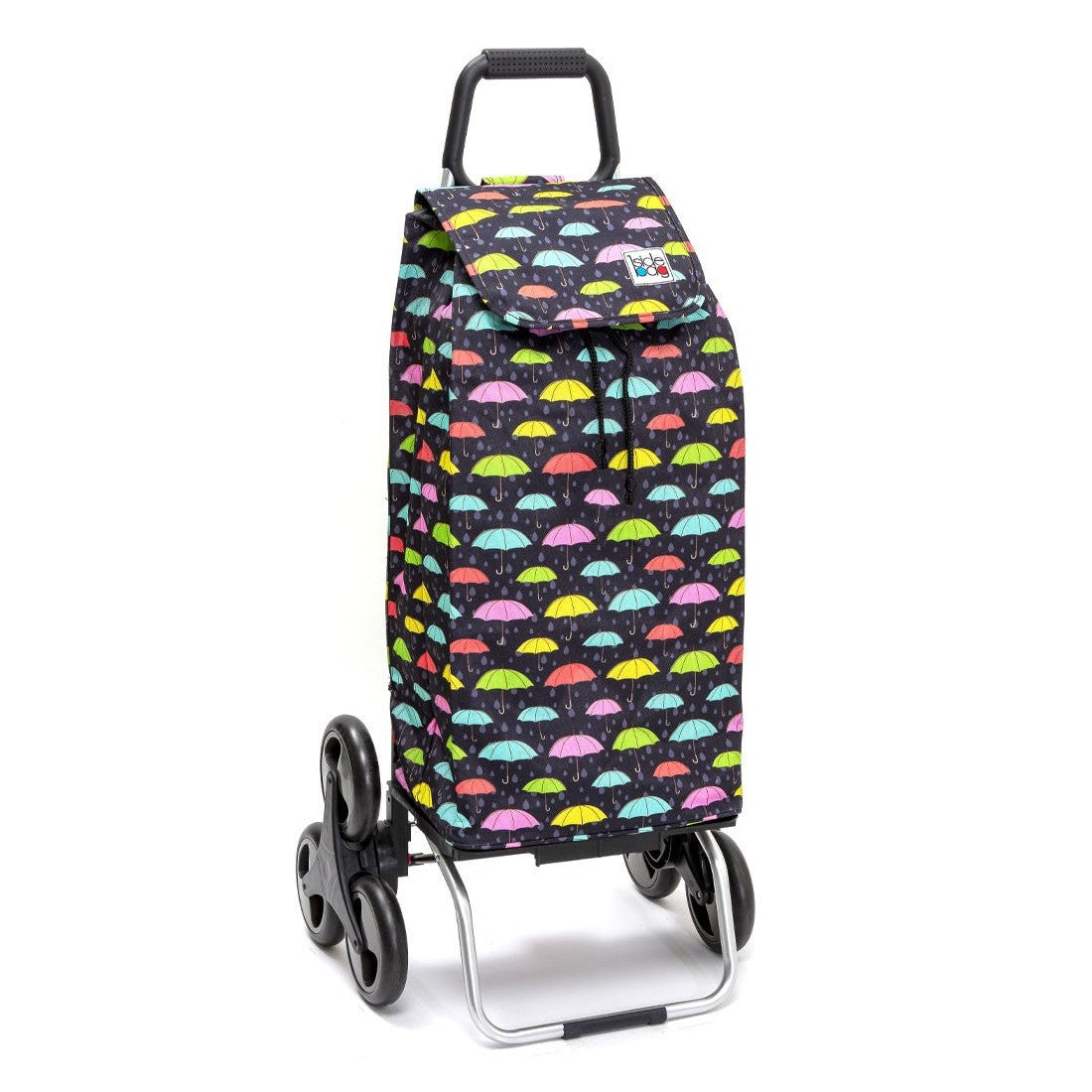 Chariot de courses pliable Carlux - Sac 55L imperméable - 6 roues - Design Parapluie
