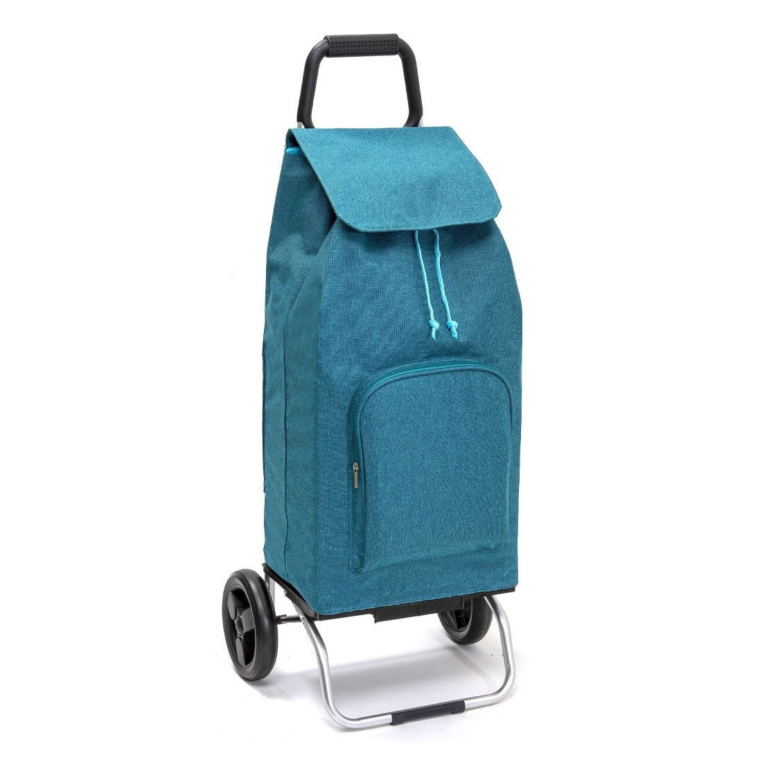 Chariot de courses pliable SIDEBAG - Sac 65L Multipoche imperméable - 2 roues - Design Chiné Canard