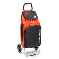 Chariot de courses pliable Buggy - Sac isotherme 65L - 2 roues - Rouge Noir