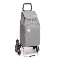 Chariot de courses pliable Carlux - Sac isotherme 65L - 6 roues - Chiné Gris