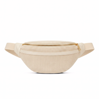 SIDEBAG Bauchtasche Capri in Vanilla, Cordsamt in Creme, Vorderansicht