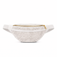 SIDEBAG Bauchtasche Capri in Pearl, Cordsamt in Weiß, Vorderansicht