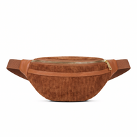 SIDEBAG Bauchtasche Capri in Cinnamon, Cordsamt in Braun, Vorderansicht