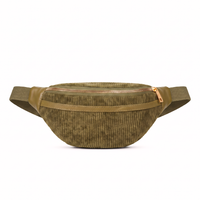 SIDEBAG Bauchtasche Capri in Olive, Cordsamt in Khakigrün, Vorderansicht