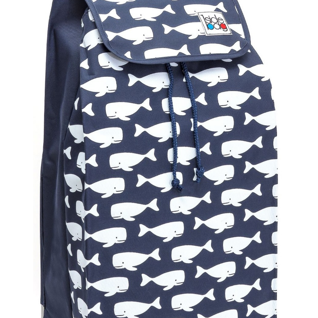 Zoom sur le tissu du sac de chariot de courses Carlux, Baleine 55L