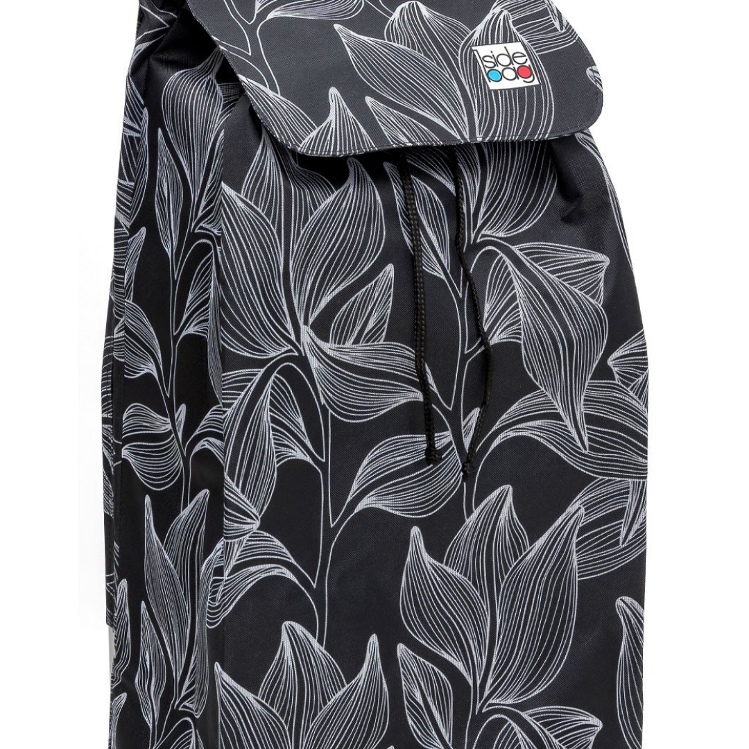 Zoom sur le tissu du sac de chariot de courses Carlux, Blackleaves 55L