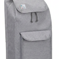 Zoom sur le tissu du sac de chariot de courses Carlux, Gris 65L dont 1 poche de 10L