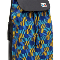 Zoom sur le tissu du sac de chariot de courses Carlux, Hexablue 55L