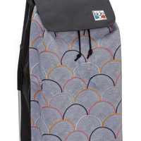 Zoom sur le tissu du sac de chariot de courses Carlux, Psychegrey 55L