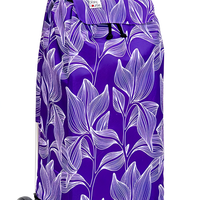 Zoom sur le tissu du sac de chariot de courses Carlux, Purpleleaves 55L