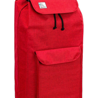 Zoom sur le tissu du sac de chariot de courses Carlux, Rouge 65L dont 1 poche de 10L