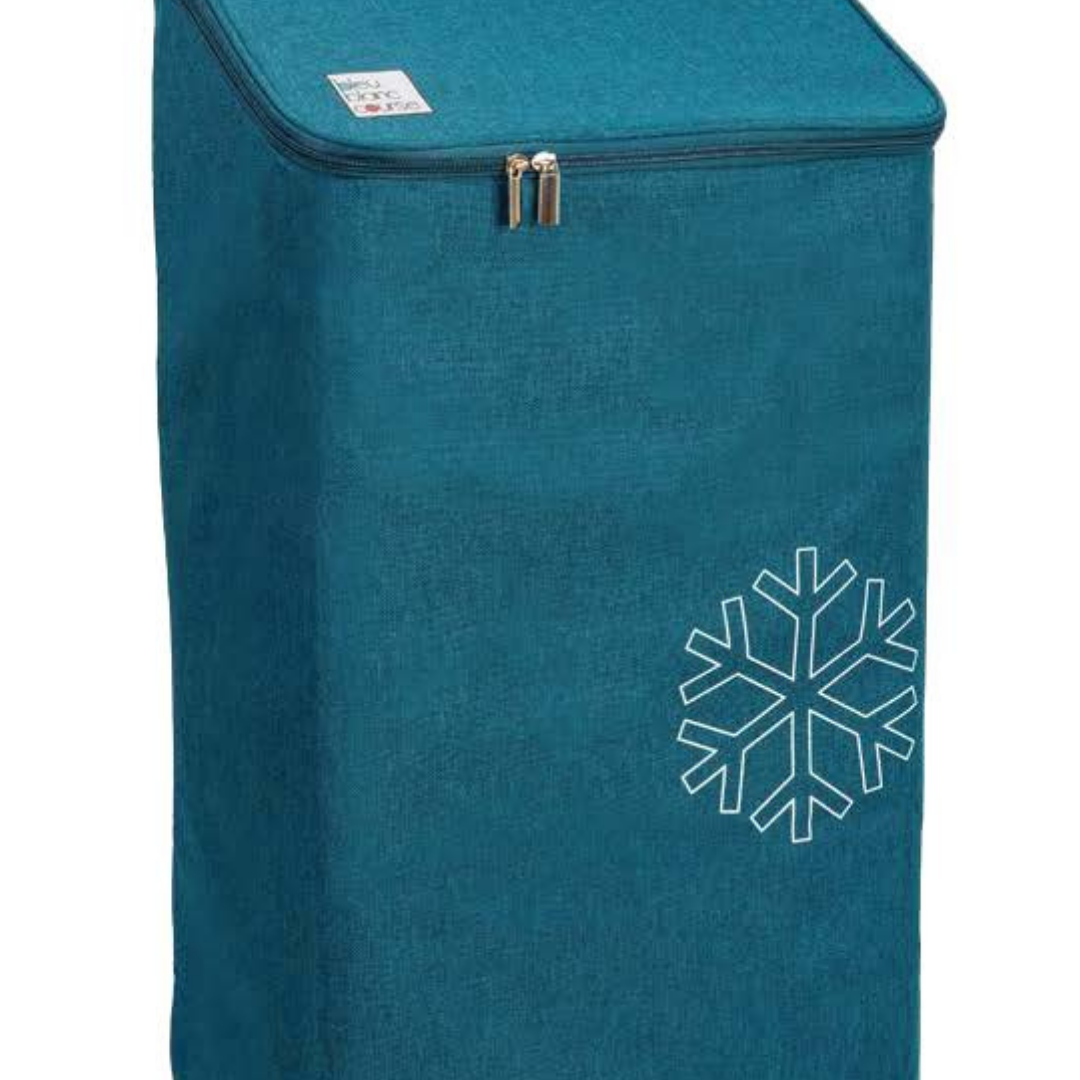 Zoom sur le tissu du sac de chariot de courses Carlux, Turquoise 47L entièrement isotherme